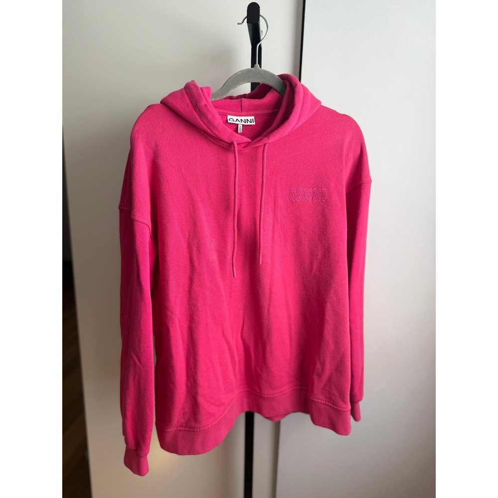 GANNI Software Isoli Sweatshirt – Size M – Shocking Pink